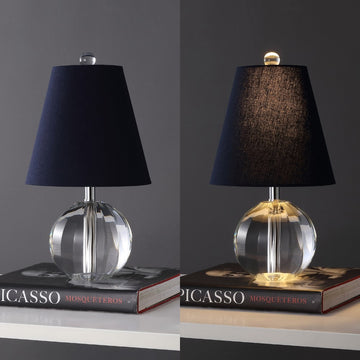 Goddard 16" Crystal Ball/Metal LED Table Lamp